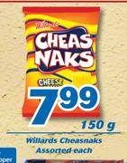 Willards Cheasnaks-150g Each