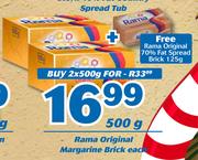 Rama Original Margarine Brick-2x500g