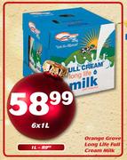 Orange Grove Long Life Full Cream Milk-6x1Ltr