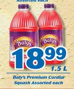 Daly's Premium Cordial Squash-1.5Ltr Each