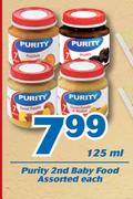 Purity 2nd Baby Food-125ml Each