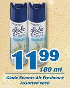 Glade Secrets Air Freshner-180ml Each
