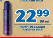 Yardly Deodorant-90ml Each