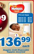 Huggies Gold Disposable Nappies-Each