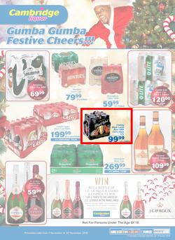 Cambridge Liquor KZN : November Mid Month (7 Nov - 20 Nov 2018), page 1