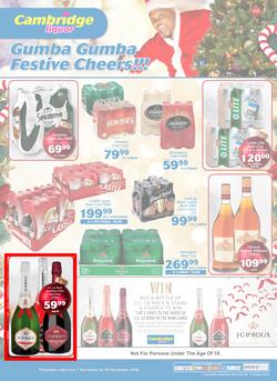 Cambridge Liquor KZN : November Mid Month (7 Nov - 20 Nov 2018), page 1