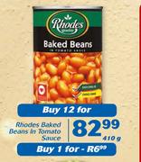 Rhodes Baked Beans In Tomato Sauce-12x410g
