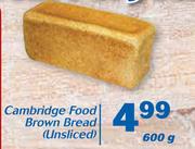 Cambridge Food Brown Bread (Unsliced)-600g