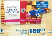 Bakers Choice Biscuits 2kg With Free Bakers Toppers Biscuits 125g