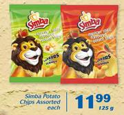 Simba Potato Chips-125g Each
