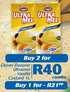 Clover Danone Ultramel Vanilla Custard-2x1Ltr