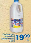 Cambridge Food Full Cream Fresh Milk-2Ltr