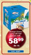 Orange Grove Long Life Full Cream Milk-6x1Ltr