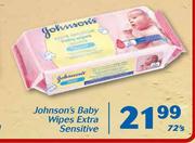 Johnson’s Baby Wipes Extra Sensitive 72’s