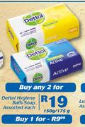 Dettol Hygiene Bath Soap-2x150g/175g Each