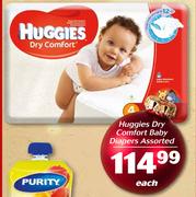 Huggies Dry Comfort Baby Diapers-Each