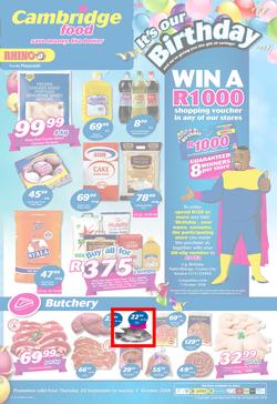 Cambridge Food KZN : September Month End (20 Sept - 7 Oct 2018), page 1