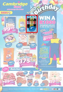 Cambridge Food KZN : September Month End (20 Sept - 7 Oct 2018), page 1