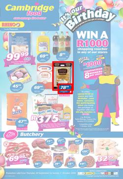 Cambridge Food KZN : September Month End (20 Sept - 7 Oct 2018), page 1