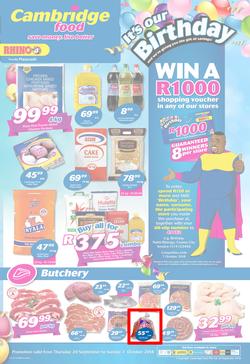 Cambridge Food KZN : September Month End (20 Sept - 7 Oct 2018), page 1