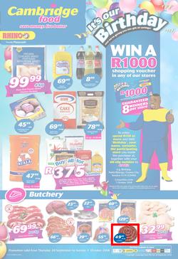 Cambridge Food KZN : September Month End (20 Sept - 7 Oct 2018), page 1