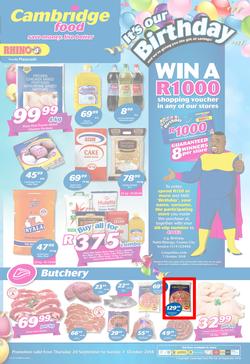 Cambridge Food KZN : September Month End (20 Sept - 7 Oct 2018), page 1