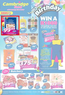 Cambridge Food KZN : September Month End (20 Sept - 7 Oct 2018), page 1