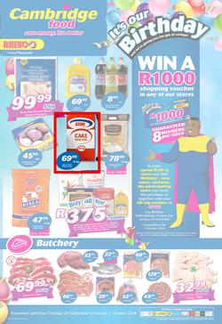 Cambridge Food KZN : September Month End (20 Sept - 7 Oct 2018), page 1