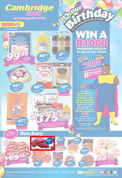 Cambridge Food KZN : September Month End (20 Sept - 7 Oct 2018), page 1