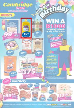 Cambridge Food KZN : September Month End (20 Sept - 7 Oct 2018), page 1