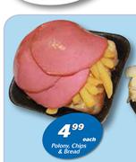 Polony, Chips & Bread-Each