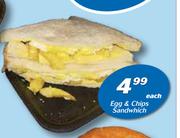 Egg & Chips Sandwich-Each