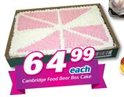 Cambridge Food Beer Box Cake-Each