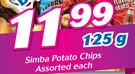 Simba Potato Chips Assorted-125g Each