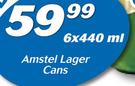 Amstel Lager Cans-6 x 440ml