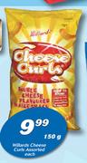 Willards Cheese Curls Assorted-150g Each