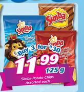 Simba Potato Chips Assorted-3 x 125g