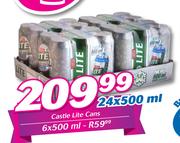 Castle Lite Cans-24 x 500ml