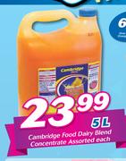 Cambridge Food Dairy Blend Concentrate Assorted-5Ltr Each