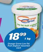 Orange Grove Low Fat Fruit Yoghurt Assorted-1Kg Each