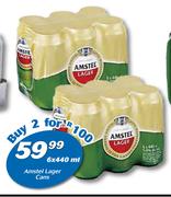 Amstel Lager Cans-6 x 440ml