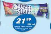 Sta-Soft Fabric Softener Refill Pouch Assorted-500ml Each