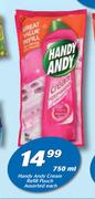 Handy Andy Cream Refill Pouch Assorted-750ml Each