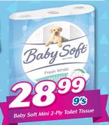 Baby Soft Mini 2 Ply Toilet Tissue-9's
