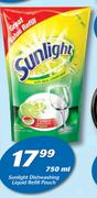 Sunlight Dishwashing Liquid Refill Pouch-750ml