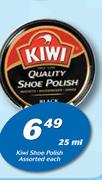 Kiwi Shoe Polish Assorted-25ml Each
