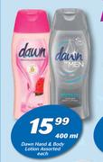 Dawn Hand & Body Lotion Assorted-400ml Each