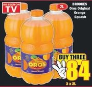 Brookes Oros Original Orange Squash-For 3 x 2Ltr