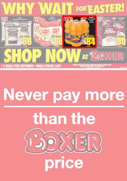 Boxer Super Store KwaZulu-Natal : Never Pay More (10 March - 13 March 2022), page 1