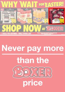 Boxer Super Store KwaZulu-Natal : Never Pay More (10 March - 13 March 2022), page 1